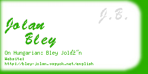 jolan bley business card